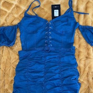 Fashion Nova Denim Two Piece Set